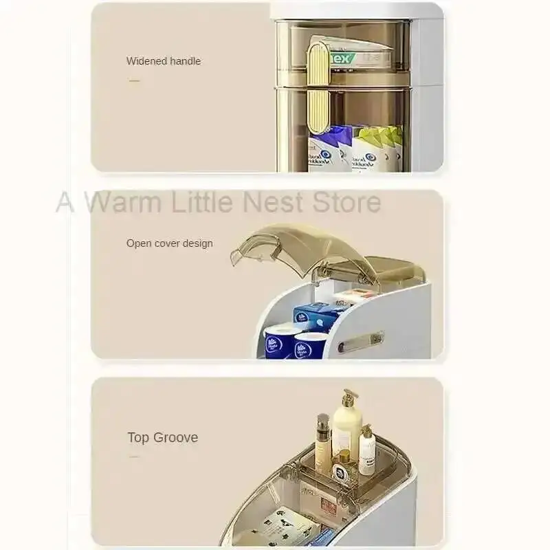 

Household Japanese Bathroom Cabinet for Balcony Multi-layer Storage Cabinets with Wheels Luxury Plastic Cabinet for Bedroom
