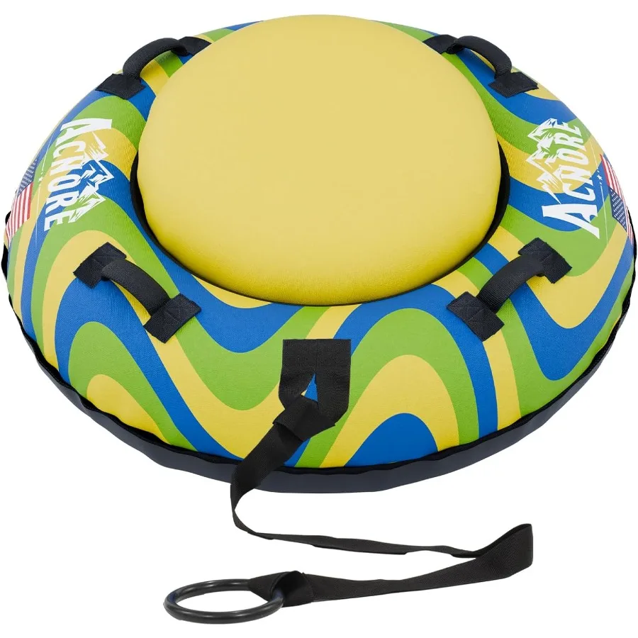 أنابيب ثلج قابلة للنفخ قابلة للطي للتزلج، زلاجات ثلج عالية التحمل من الدرجة التجارية للبالغين مع 4 مقابض #1