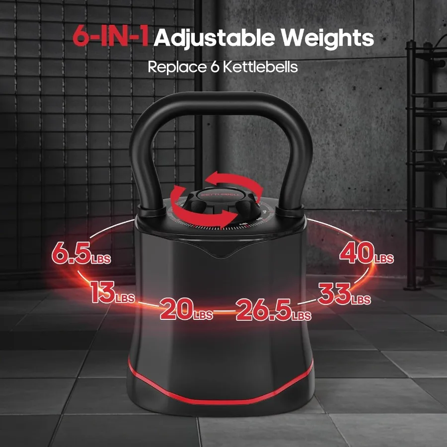 Adjustable Kettlebell Weight Set-Quickly Adjusts Weights Comfortable Grip Ergonomic Kettlebell Sets For Home Gym 2