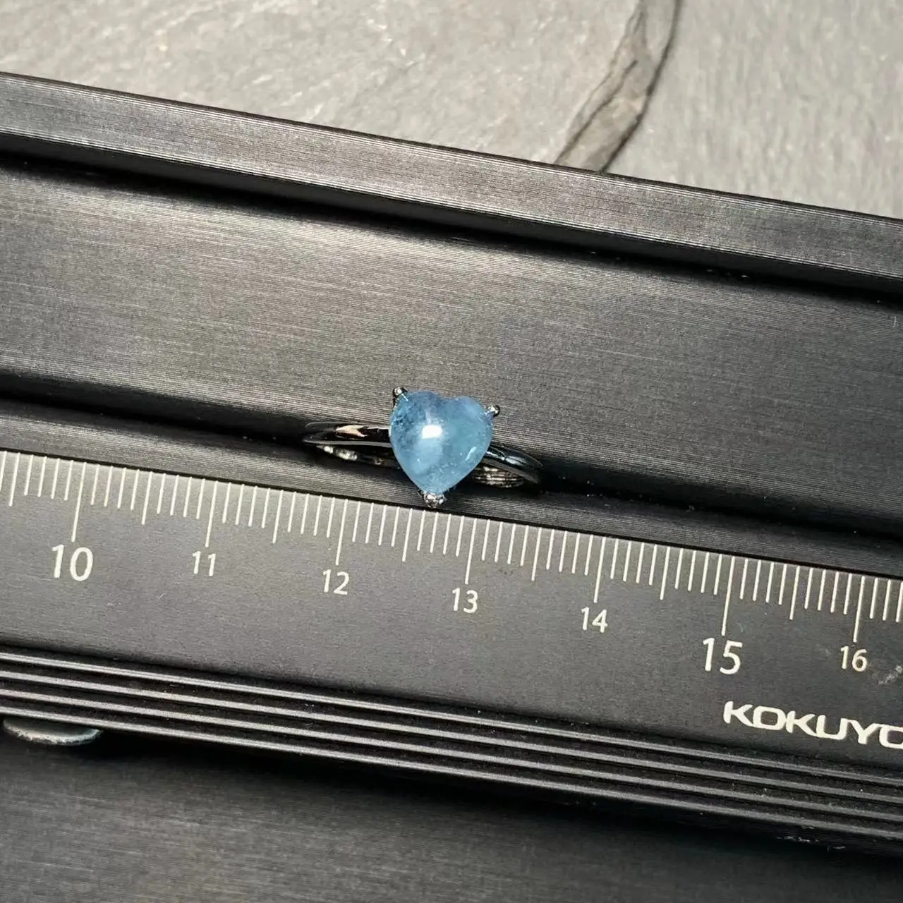 HEART Natural Aquamarine Ring Adjustable Female Ring Jewelry for Women Gift Wholesale High Quality Vintage Fine