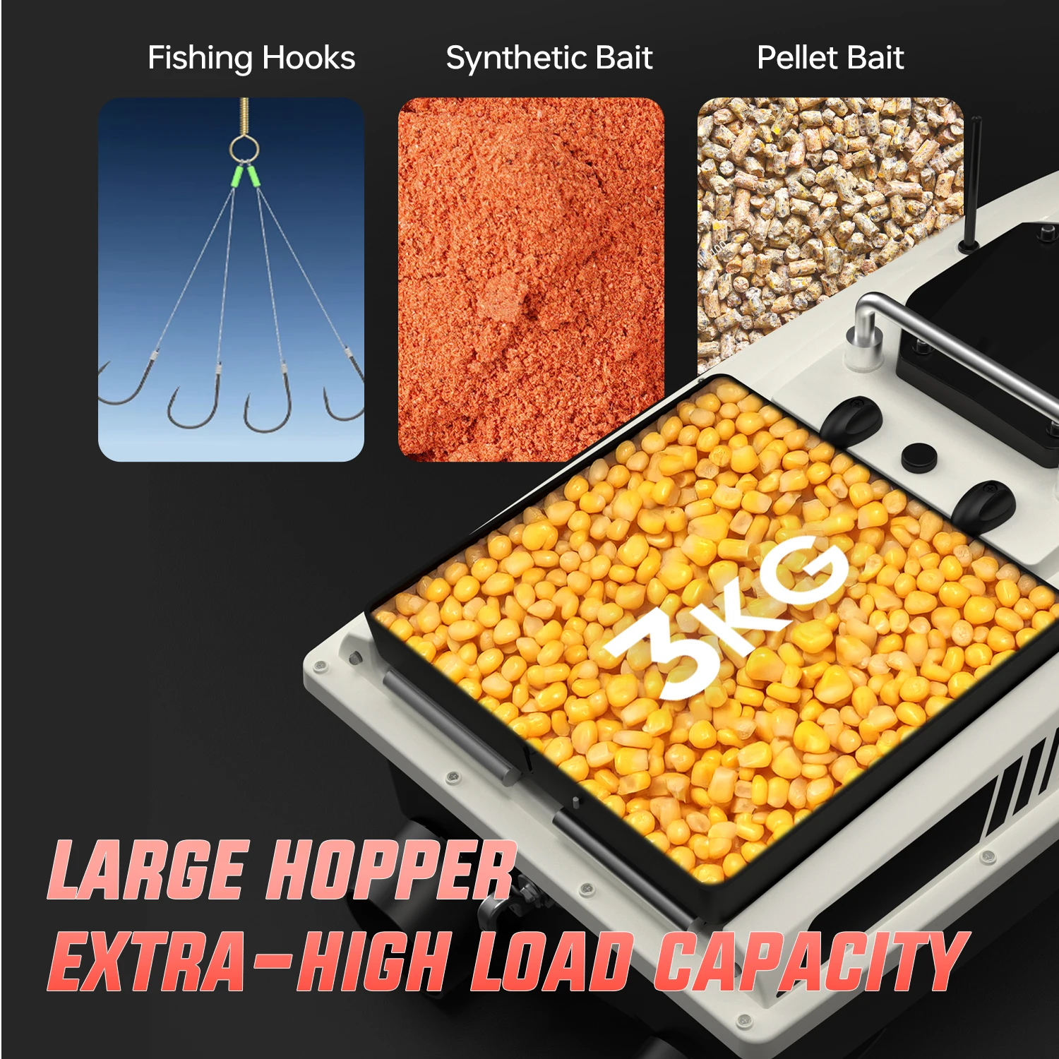 RC Fishing Bait Boat with GPS Depth Finder Temperature Detection Smart Baiting Vessel for Carp Fishing Tackle Accessories