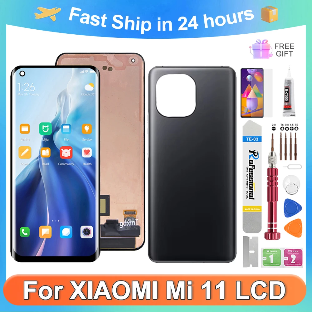 

For Xiaomi Mi 11 For Mi 11 6.81''M2011K2C M2011K2G LCD Display Touch Screen Digitizer Assembly Replacement