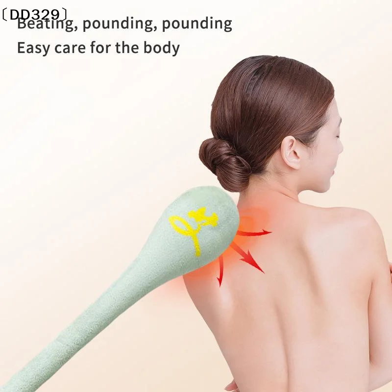 High Elasticity Massage Pat Long-Handled Slap Stick Massager Back Pain Relief Relax Portable Body Wormwood Massage Hammer〔DD329〕
