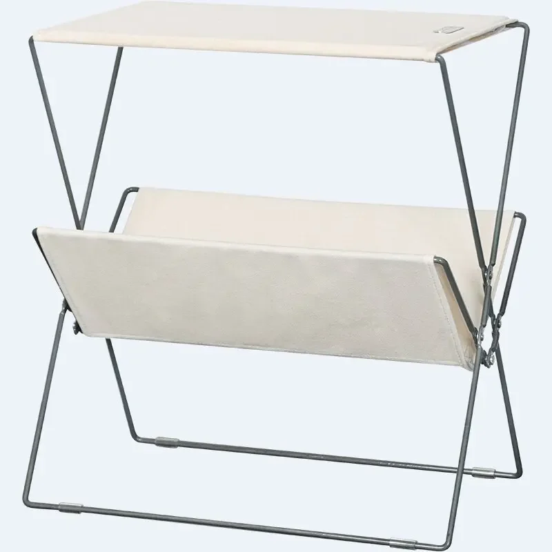 

Folding Creative Tea Table Multi Functional Small Side Table Fabric Storage Rack Side Cabinet Magazine Rack