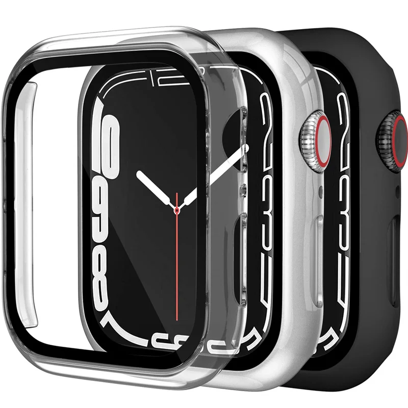 Displayschutzfolie aus gehärtetem Glas für Apple Watch Serie 9 8 7 6 5 4 3 2 SE 45 mm 41 mm 42 mm 38 mm 40 mm 44 mm Zubehör