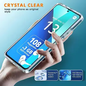 Casing Silikon Seluruh Tubuh 360 untuk Xiaomi Redmi 13 4G 13C 12C 10C 9A 9C Catatan 13 12 11 10 9 Pro Max 5G Penutup Keras PC Tahan Guncangan Coqu 10 sampul belakang redmi 8 penjualan terbaik - №