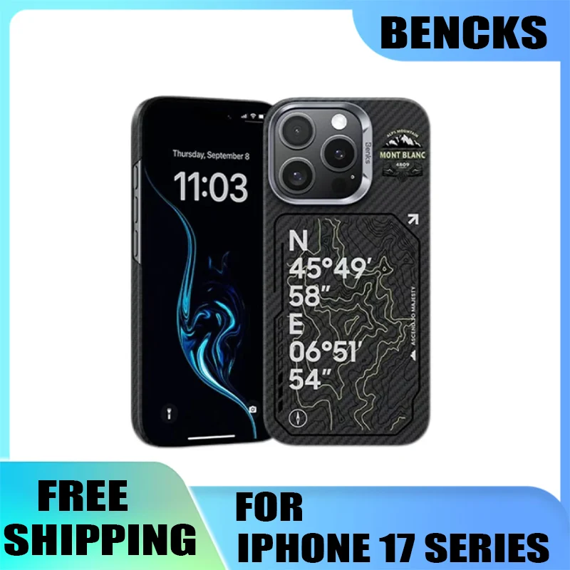 Benks подходят для магнитных чехлов для телефонов серии IPhone 17. Технология обновления подушки безопасности против падения — это продвинутая, простая и модная.