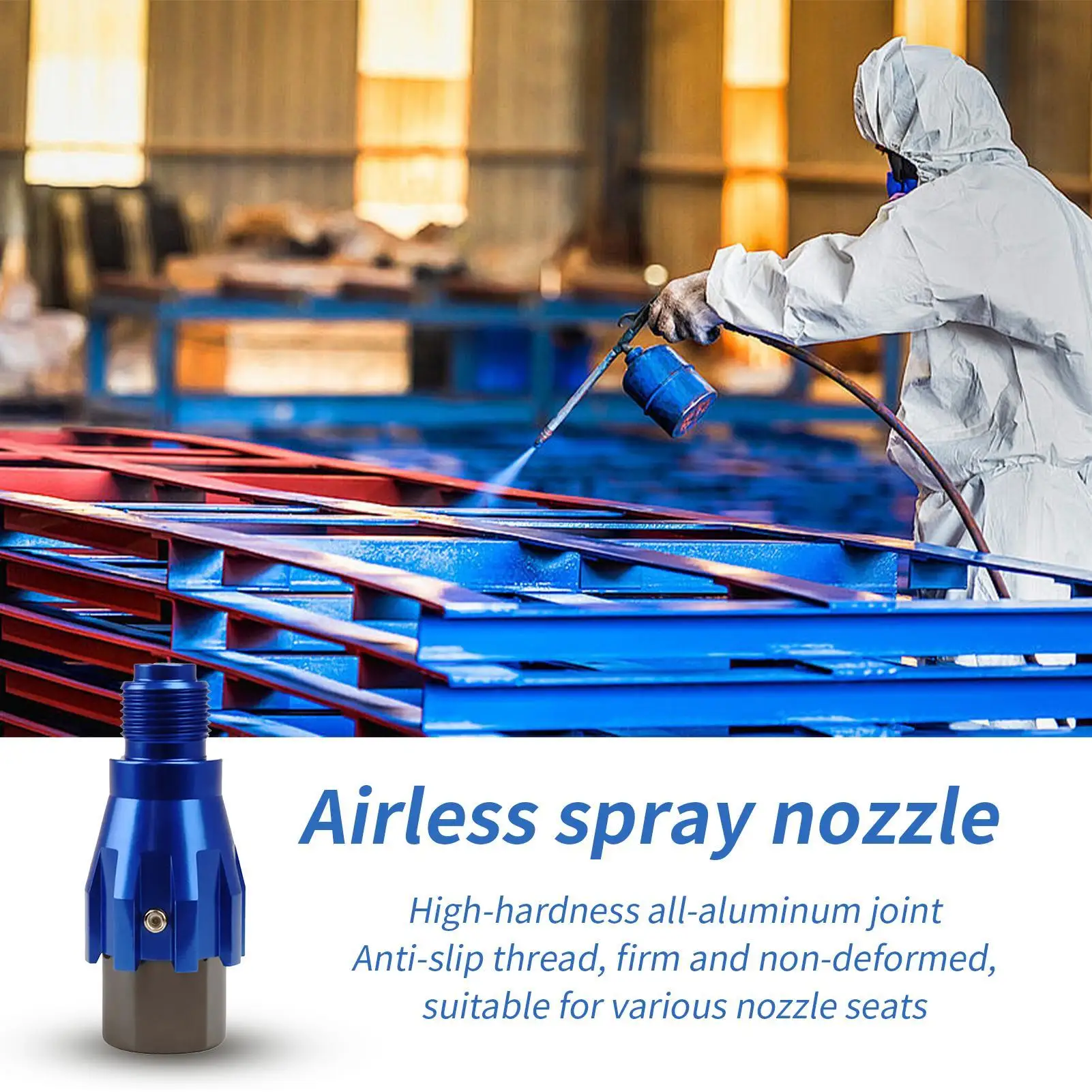 

Paint Sprayer Swivel Joint Swivel Joint Connector 360 Degree Rotation Replacement Part For House Furniture Ceilings Industrial