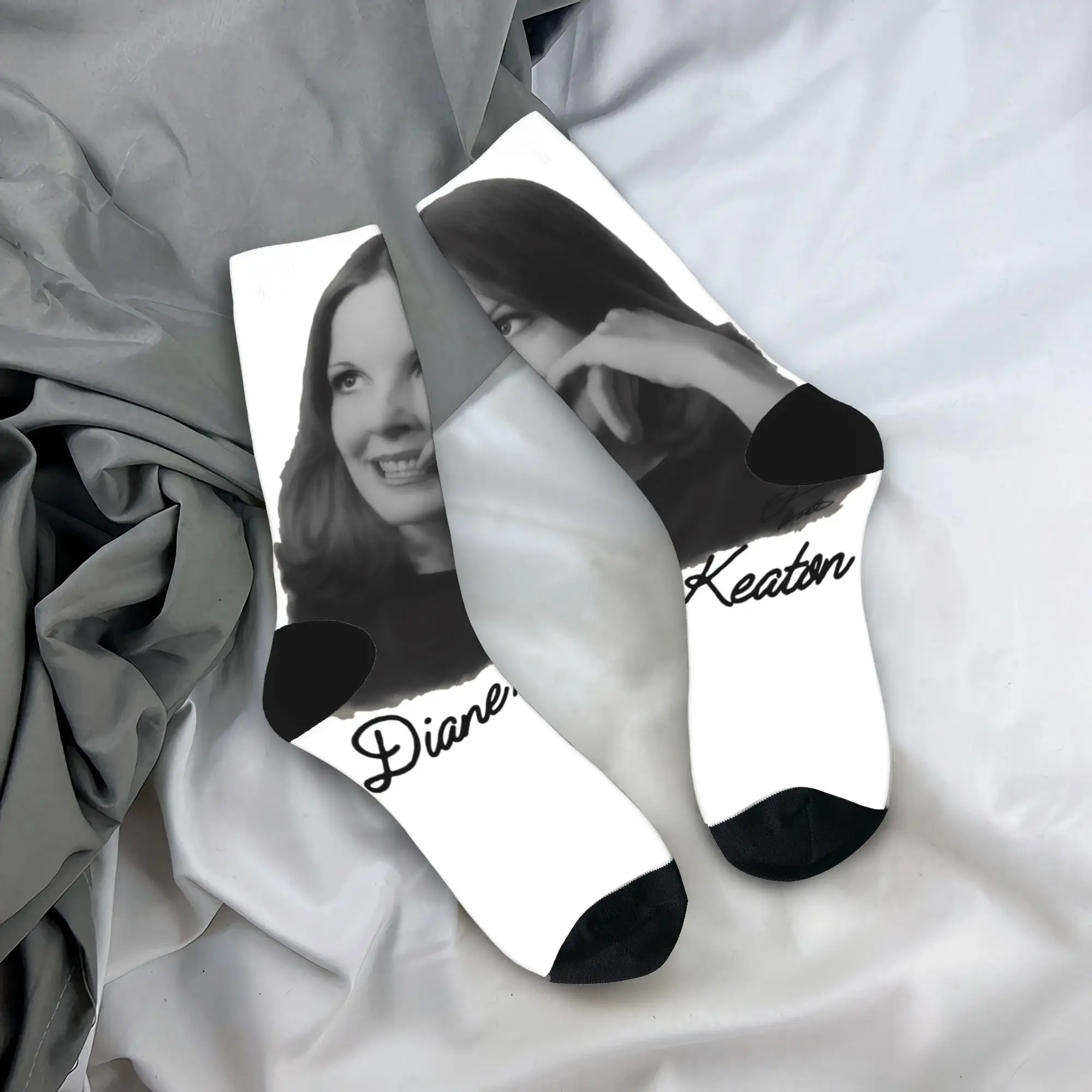 

Носки для пар, чулки Diane Keaton, зимние модные мягкие дышащие носки, нескользящие носки для бега с принтом