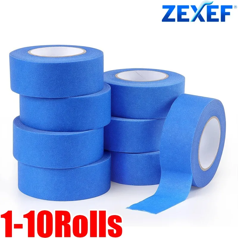 ZEXEF 1-10 لفة/مجموعة شريط طلاء متعدد الأسطح إخفاء سهل إزالة شريط طلاء أمن طلاء جدران الحرف الفنية البناء المنزل