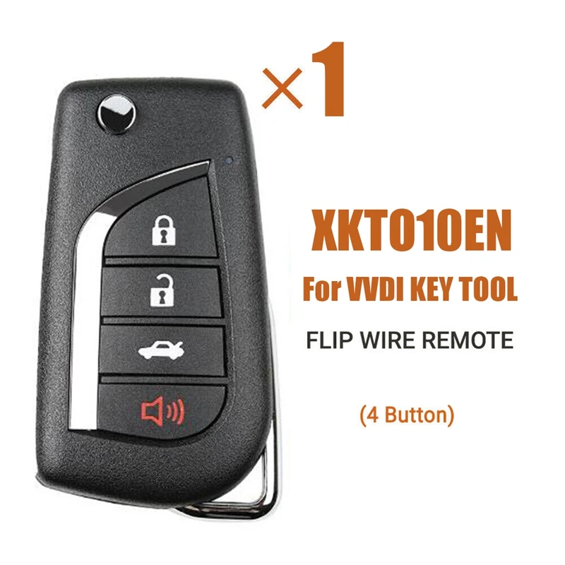 Chave remota universal para Xhorse, XKTO10EN, Toyota Flip 4 Button Style, VVDI Key Tool