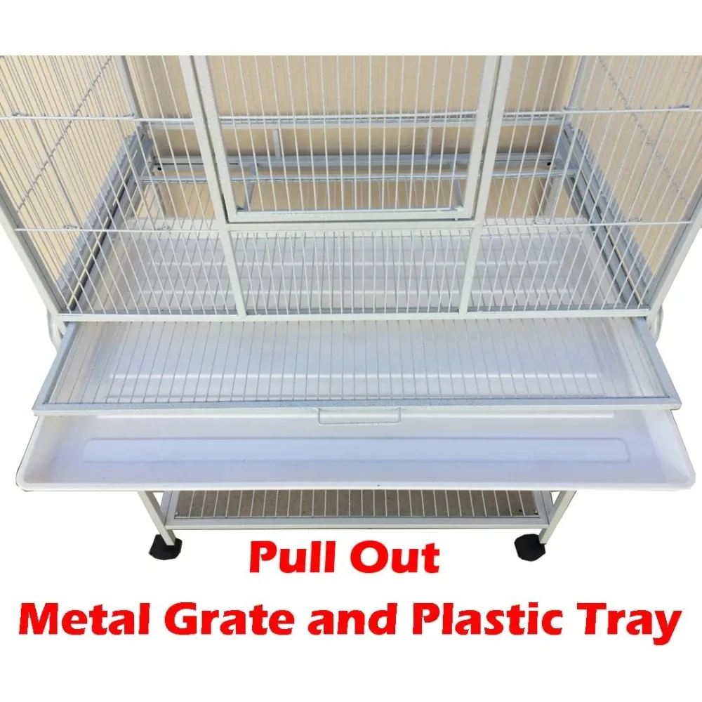 Spacious Double-Sided Birdhouse with Center Divider, Ideal for Parrot Breeding and Feeding, Includes Nesting Doors for Easy Main