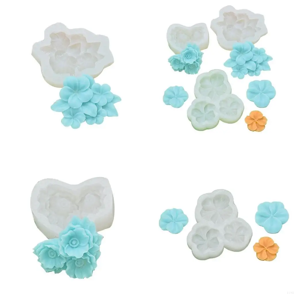 F19B Flower Candy Moulds Baking Accessories Silicone Material for Kitchen Baking