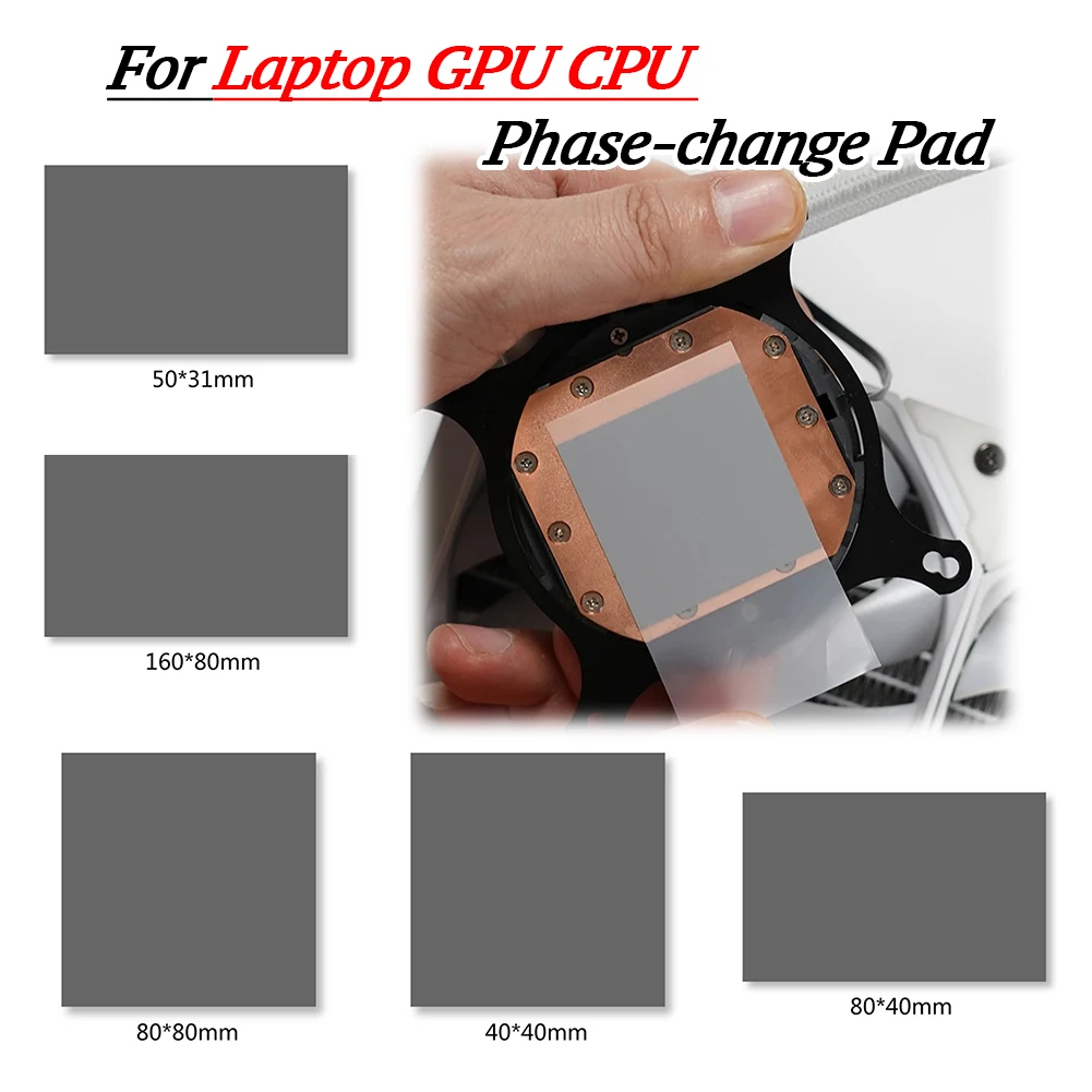 For Honeywell PTM7950 Heat Dissipation Pad Patch 8.5W/mK CPU Thermal Conductive Paste Pad Patch Lightweight for Laptop GPU CPU