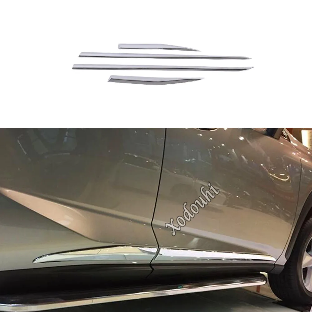 ABS Chrome Strip Side Door Body Molding Lamp Trim For Lexus NX 200 200t 300h 2015 2016 2017 2018 2019 2020 2021 Accessories 4Pcs