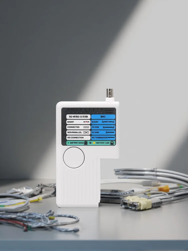 Profesjonalny wielofunkcyjny tester kabli sieciowych, RJ45, RJ11, USB, BNC, kabel LAN, Cat5, Cat6, tester przewodów, 4 w 1 DIY — zdjęcie 2