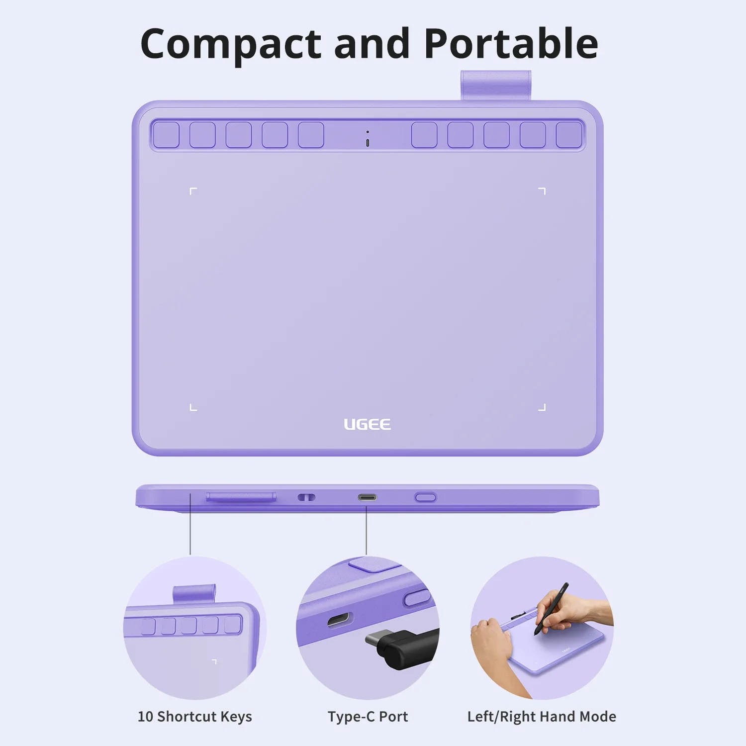 UGEE S640 Graphics Tablet 6x4 inch 10 Shortcut key 8192 Levels 266RPS For PC/Android Digital Drawing Tablet Handwriting Board