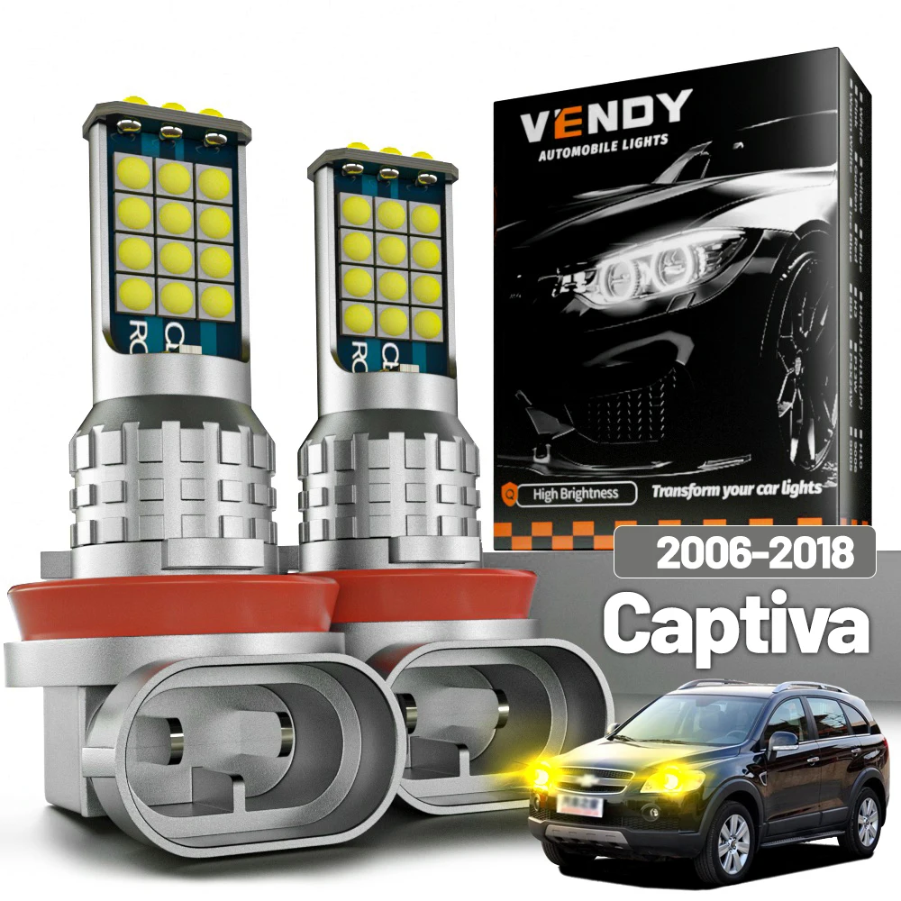 2 Stück LED-Nebelscheinwerfer für Chevrolet Captiva 2006-2018 2007 2008 2009 2010 2011 2012 2013 2014 2015 2016 2017 Canbus Zubehör