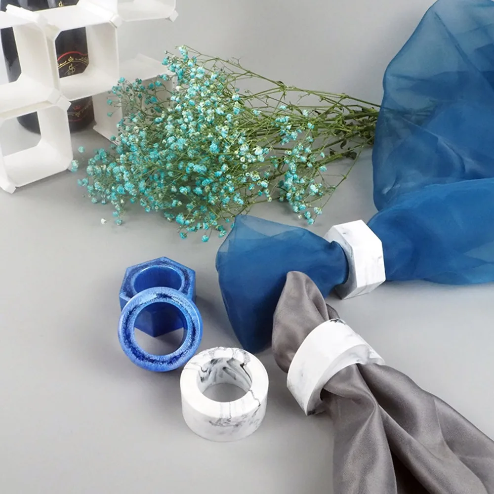 

Набор из 4 силиконовых форм для украшений: шестигранная, квадратная, круглая, в форме сердца, белая форма для салфеток, для вечеринок