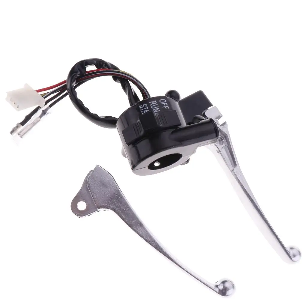 

Motorcycle Brake Lever Assembly Metal Start Kill Switch Upgrade for Yamaha PW50 Enduro Riding