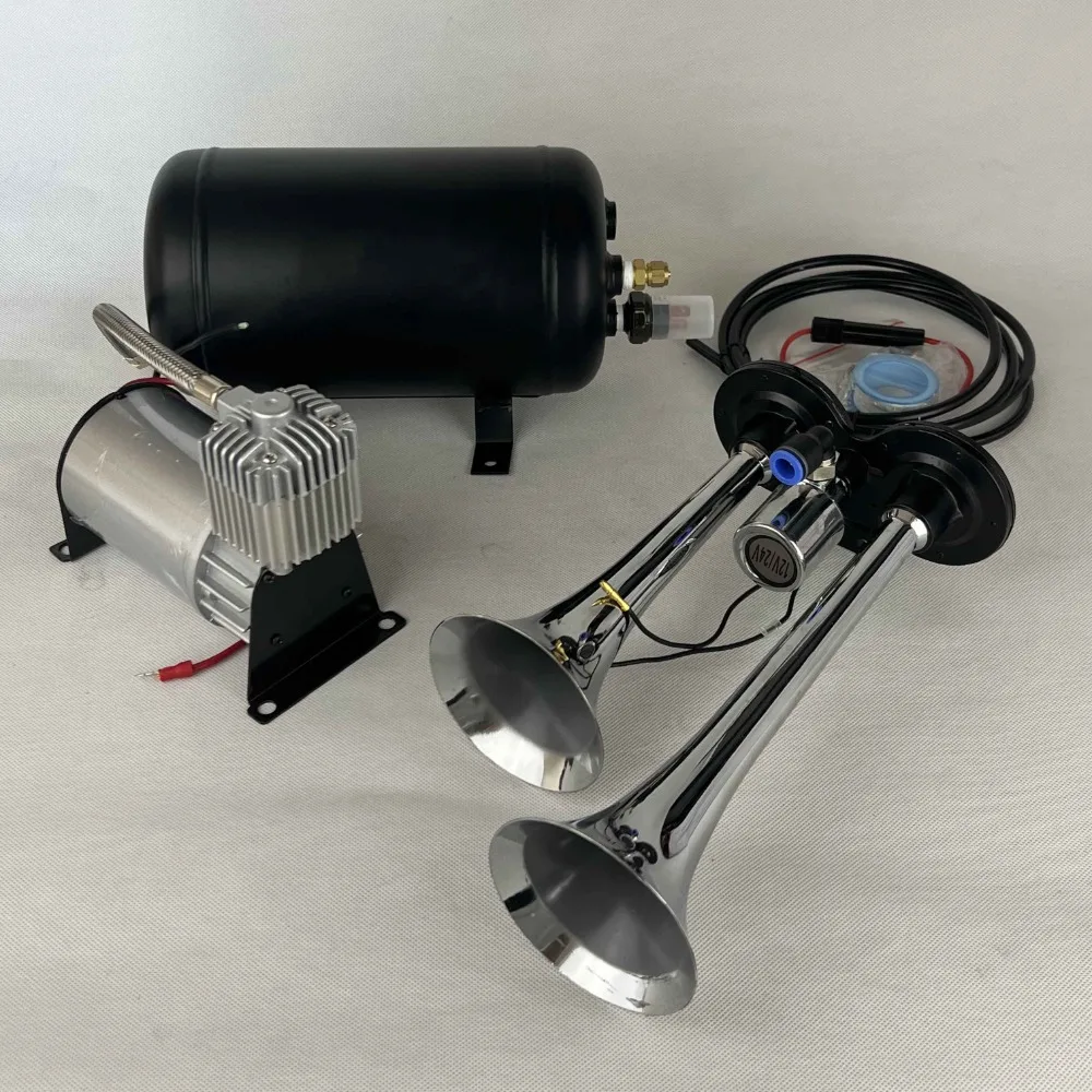Air Horn  Dual Horn Air Horn with Compressor Any 12 V Vehicle Truck Lorrys Train Boat Car Truck