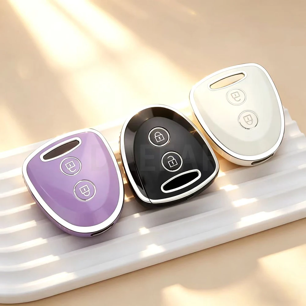 Funda de TPU para llavero con 2 botones, llavero con cordón para TOYOTA Grand New Avanza Daihatsu Xenia PERODUA Alza Myvi Axia Perodua