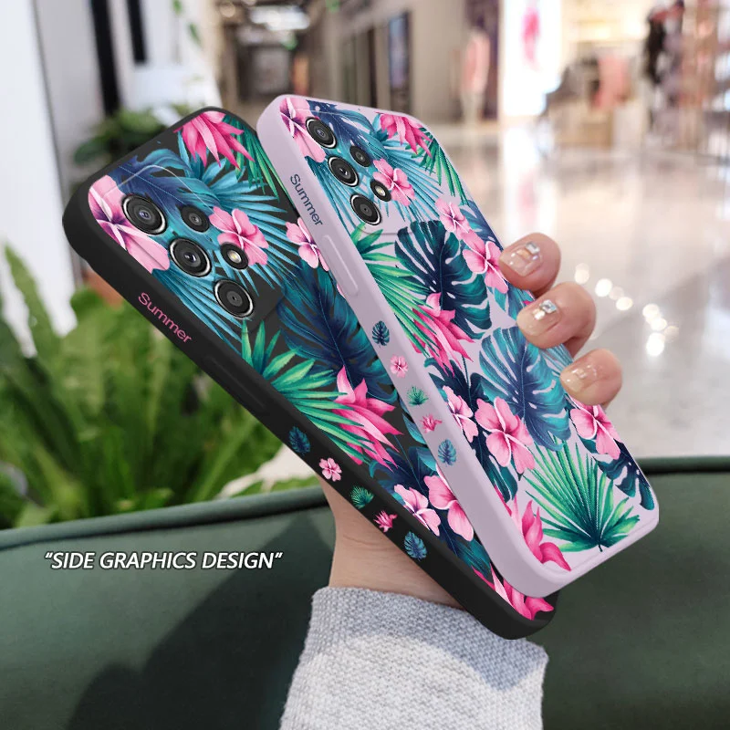 Colorful Flowers Case For Samsung A54 A34 A24 A14 A73 A53 A33 A23 A13 A03 A72 A52 A52S A32 A12 A04 A22 A15 A25 A35 A554G 5G