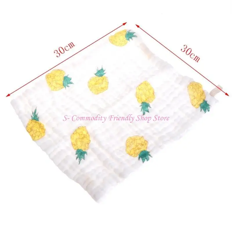 

85AE Reusable Infant Wipe Baby Shower Gifts Set of 5 Newborn Essentials Fruit Print