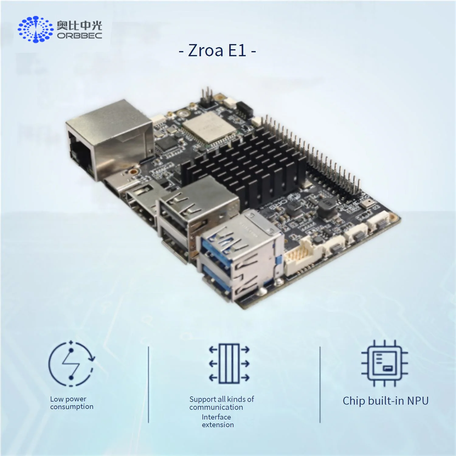 ORBBEC-Conselho Desenvolvimento Zora E1 Visão 3D