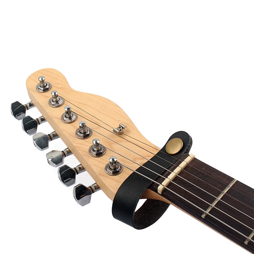 

2 pcs Headstock Strap Tie Soft Synthetic For Acoustic Guitar Bass Classical Mandolin Lightweight Non-Scratch Metal