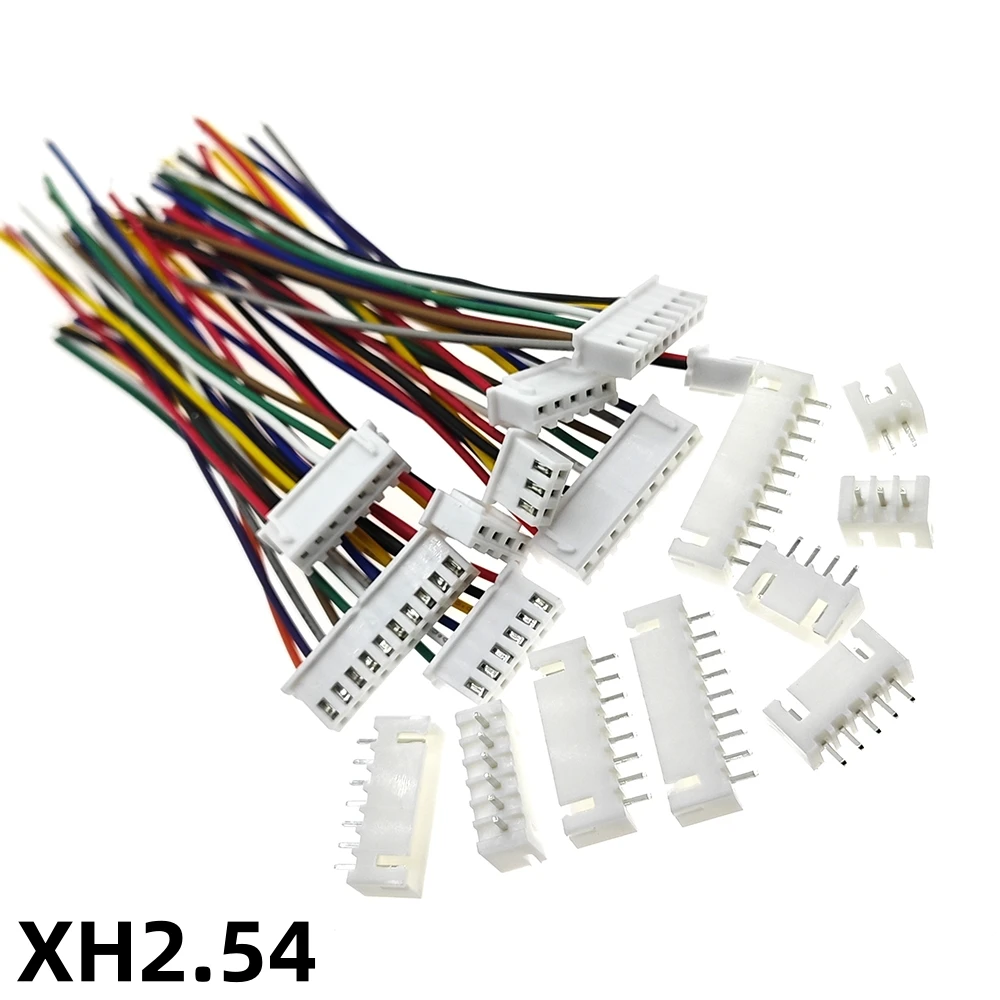 Connecteur SH1.0 JST1.25 ZH1.5 PH2.0 XH2.54 Femelle + Mâle 2/3/4/5/6/7/8/9/10P Prise avec Câble 10/20/30cm, 10 Ensembles