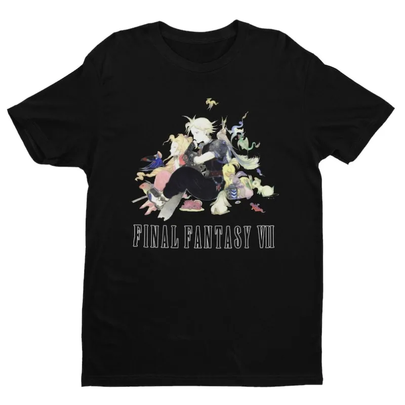 00012592 # A-Final Fantasy VII Nube y Aerith V1 |   Yoshitaka Amano Art Camiseta unisex premium |   Regalos para él, ella, fantás final