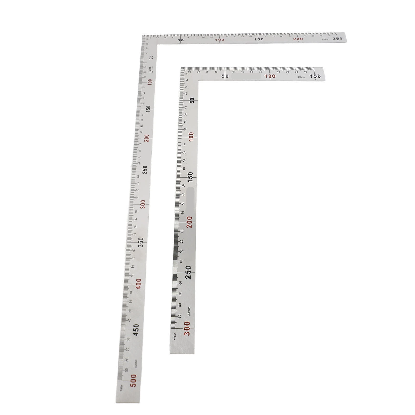 300/500mm Angle Square Ruler 90 Degree Right Angle Ruler Stainless Steel Triangle Ruler Woodworking Gauge Measuring Tool