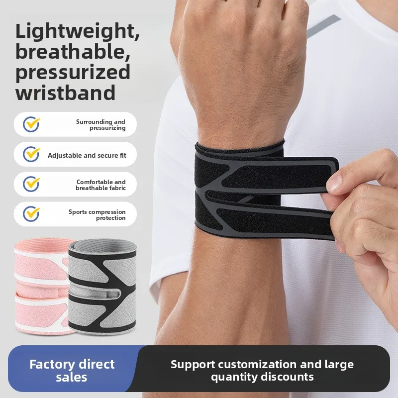 Lightweight Breathable Compression Wrist Guard with Anti Sprain Fixed Joint Support for Basketball Badminton Running Cycling