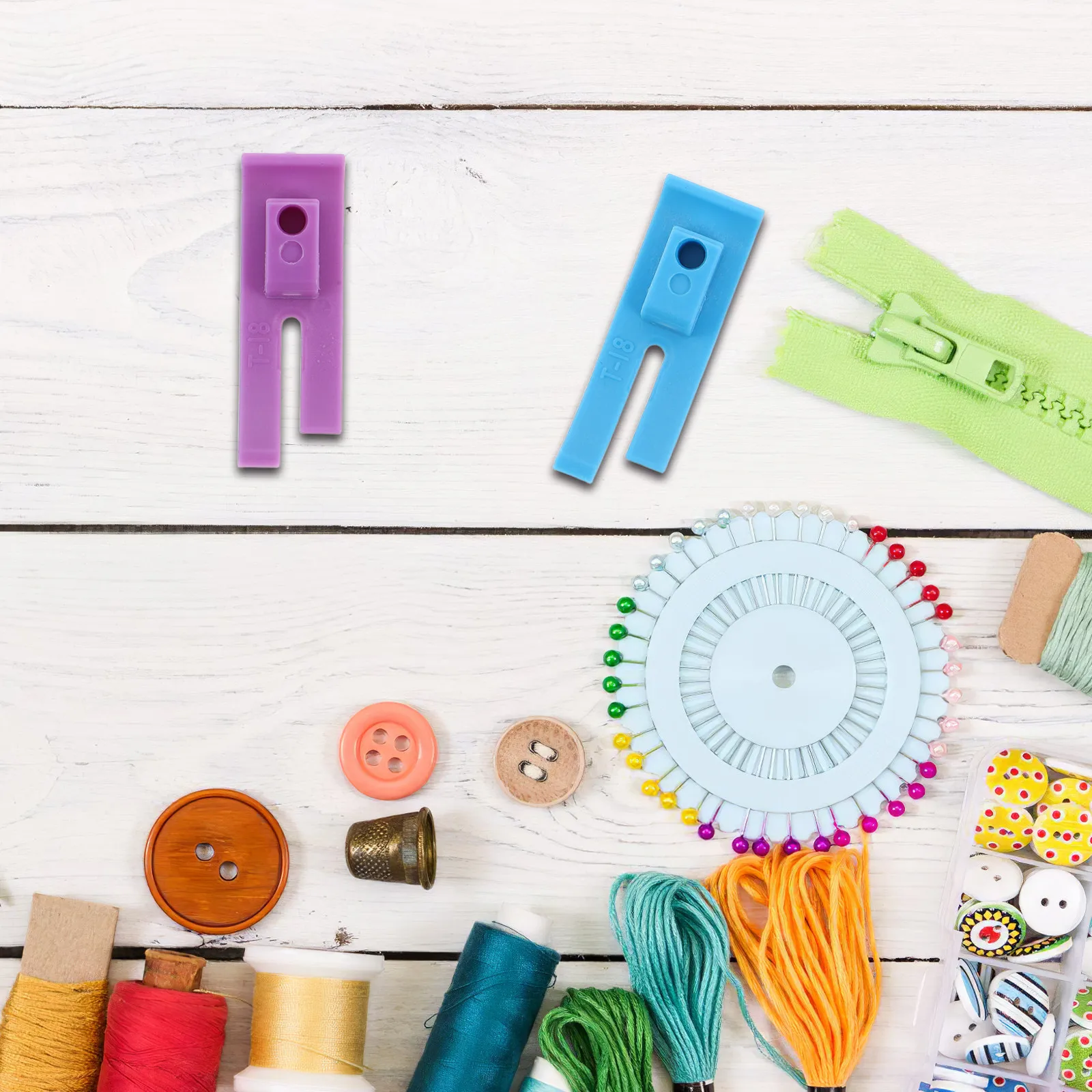 Sewing Factory - 100個入りプラスチック製プレッサーフットセット、ノンスティック縫い付け用フット、家庭用および工業用縫製アクセサリー、工場向け