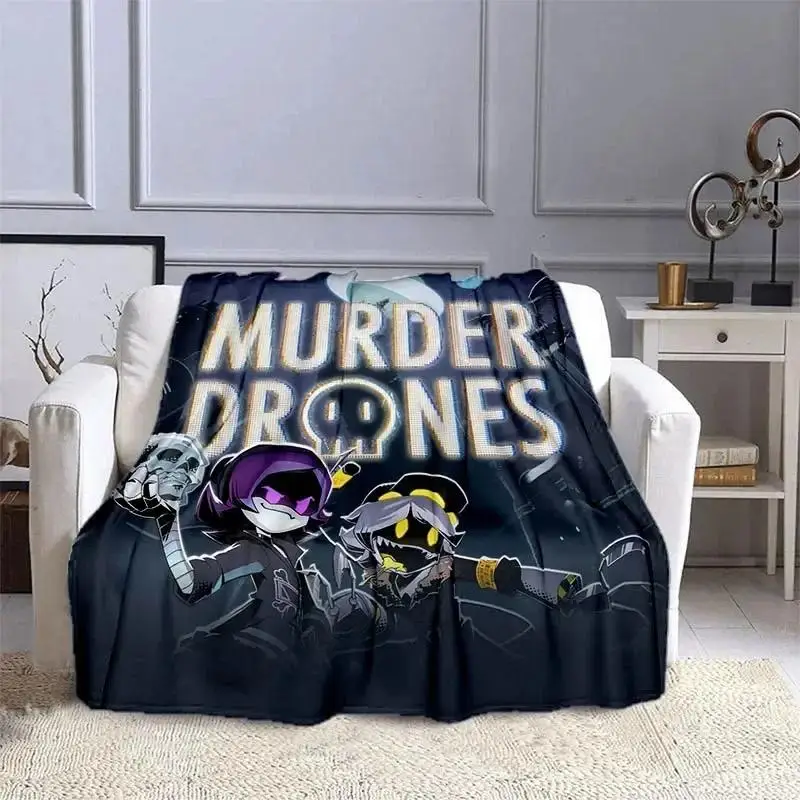 MurderDrones Cartoon Printed Wall Decor Art Print Warm and Soft Blanket Bedding Comfortable Cubre Cama Perfect Birthday Gift for