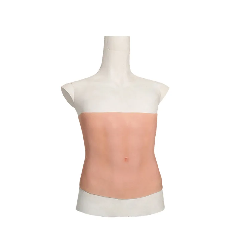 Simulation lazy seamless abdominal muscle underwear film and television props realistic muscle silicone wearable vest