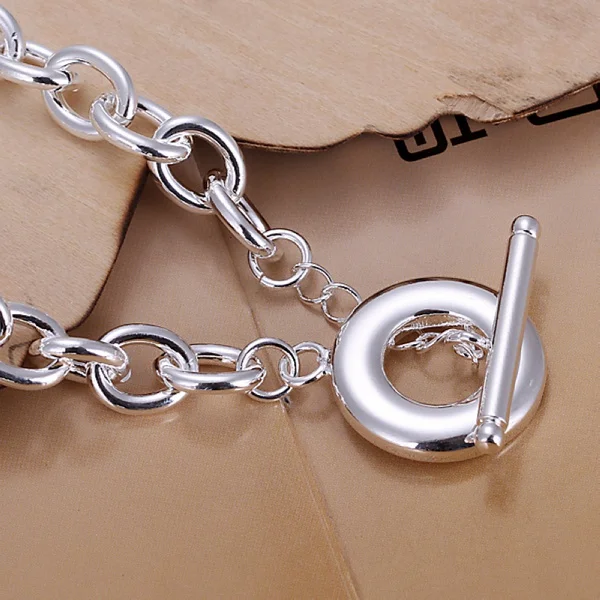 Pulsera con dijes de plata de ley 925 de alta calidad para mujer, diseño moderno, joyería de boda