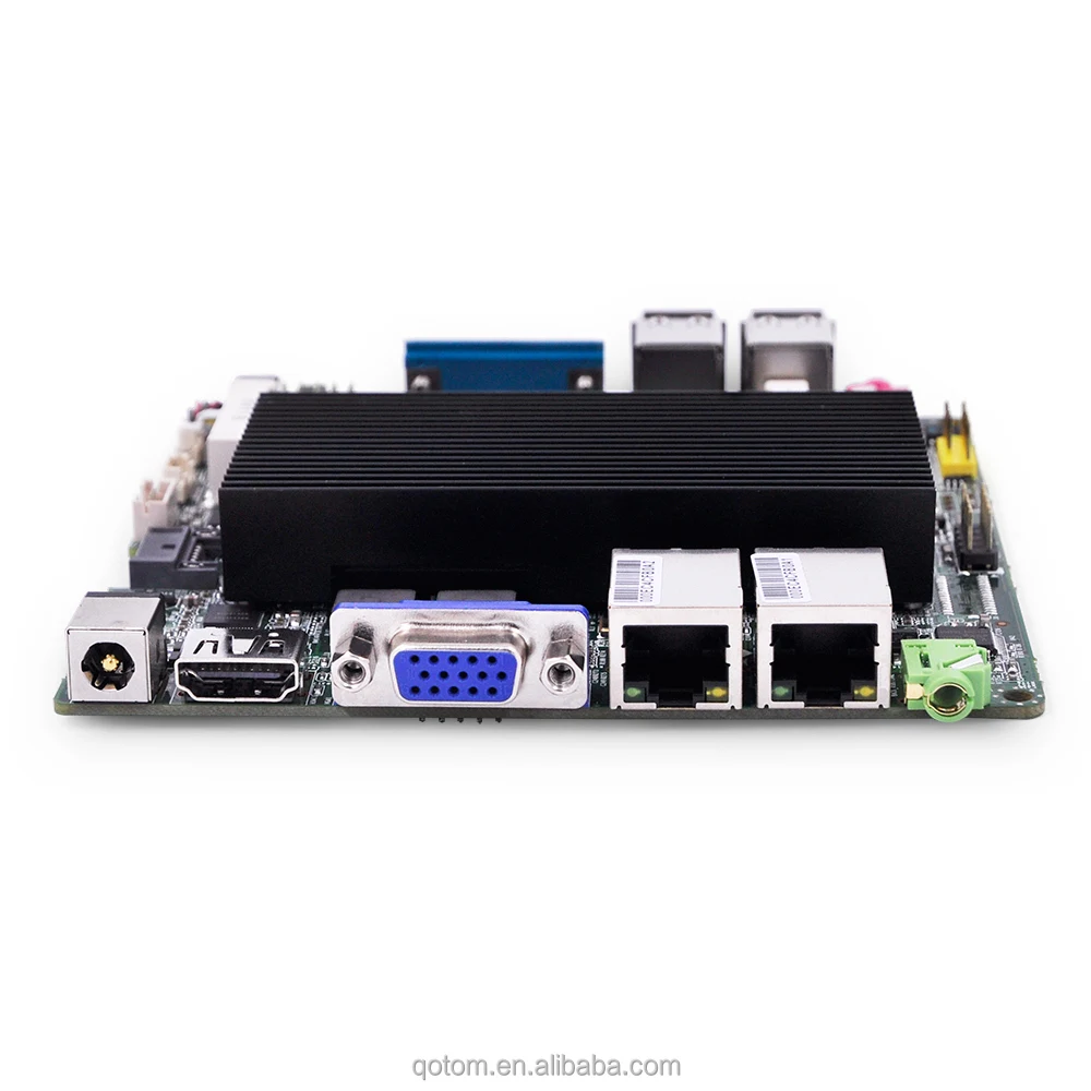 Dual LAN Mini ITX board 12 * 12cm Dual core fanless X86 desktop main board