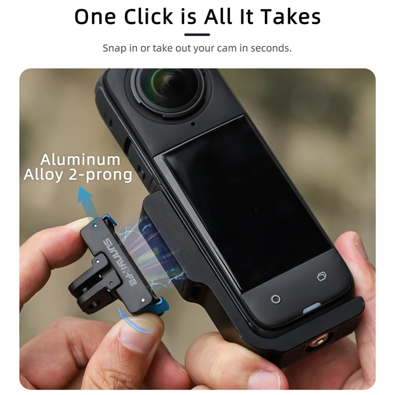 Комплект адаптеров SUNNYLIFE L-образной формы для Insta360 X4, горизонтальный и вертикальный кронштейн для съемки, магнитный адаптер, расширительный аксессуар-AAAE