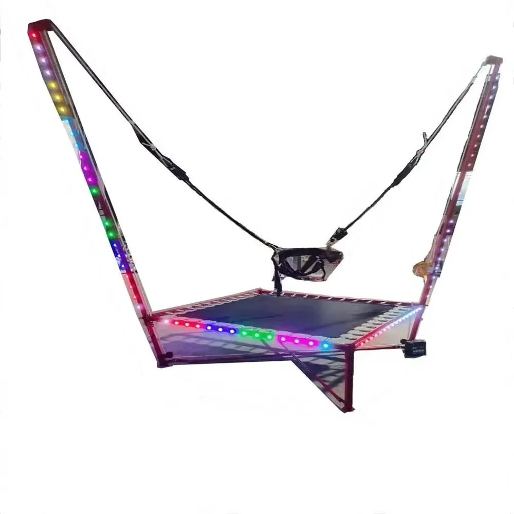 Popular Outdoor Mobile Folding Bungee Trampoline With Light