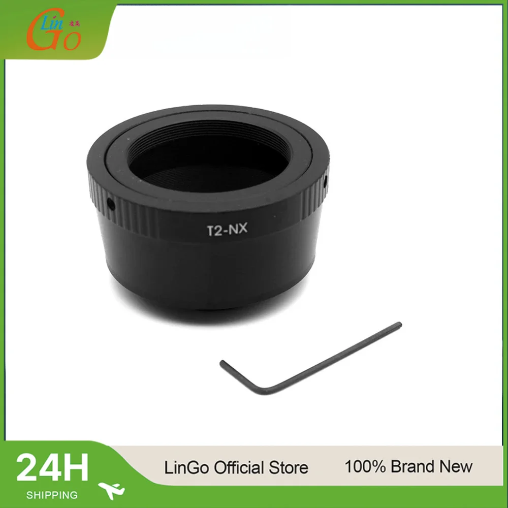 Lente de microscópio para telescópio Lin Go T-mount para Samsung NX, anel adaptador NX1 NX3000 NX500