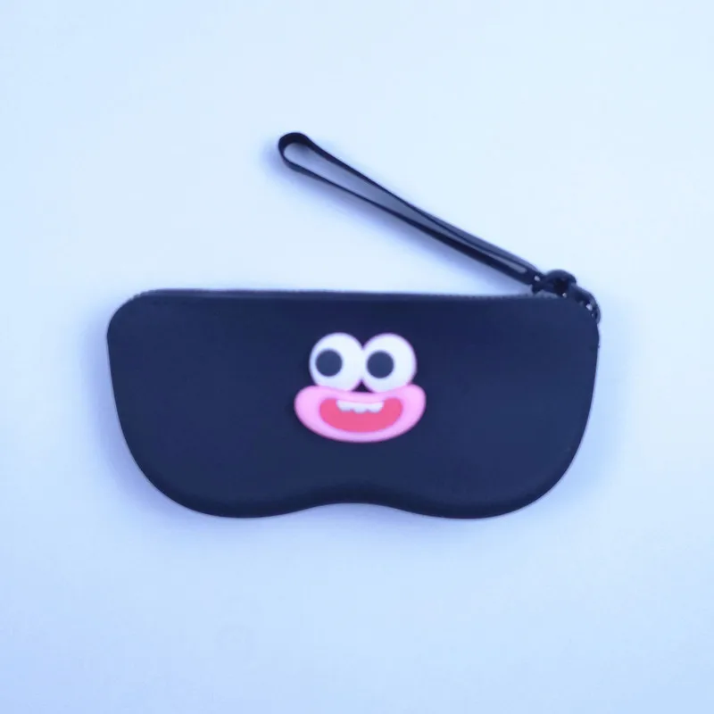 2025 جديد الكرتون لطيف المحمولة سيليكون نظارات حافظة النظارات الشمسية الغطاء الواقي حقيبة نظارات صندوق حقيبة التخزين النساء الرجال هدية