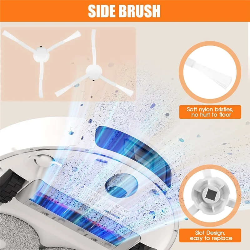 مجموعة الملحقات لأجزاء المكنسة الكهربائية Xiaomi X20+ X20 Plus ملحقات فلتر Hepa للفرشاة الجانبية الرئيسية