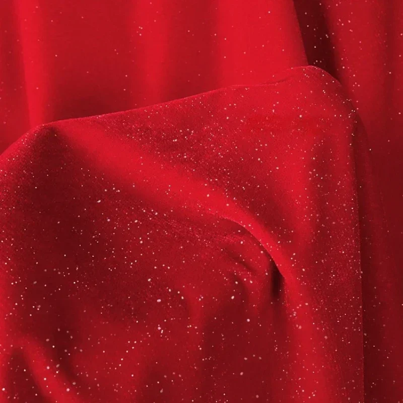 50x140cm Diamond Glitter Velvet Starry Fabric for Sewing Dresses Soft and Smooth Woven Non Elastic by Half Meter