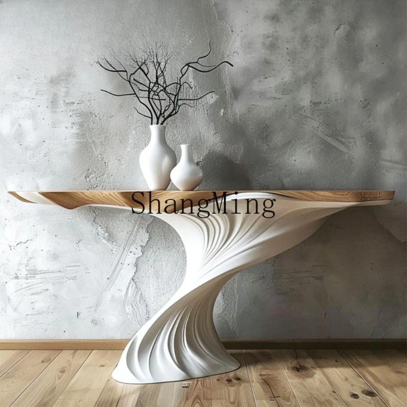 

LXY light luxury special-shaped coffee table villa hotel lobby foyer against the wall Art Deco ornament