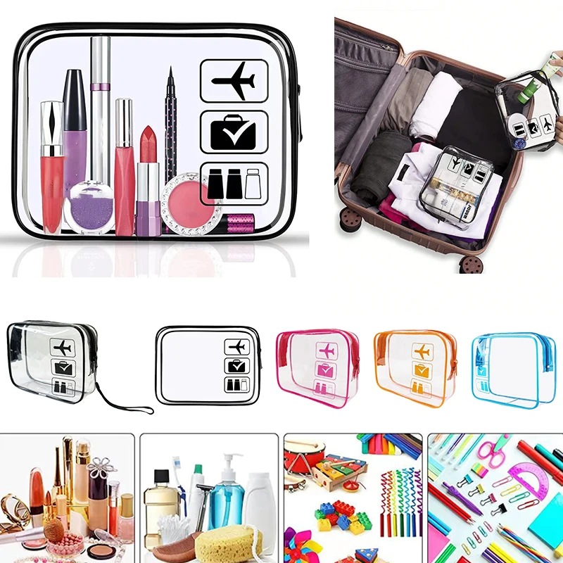 Transparent Zipper Makeup Bag Organizer Box Men Women Travel Clear Cosmetic Bag Waterproof Toiletry Wash Make Up Bags Case