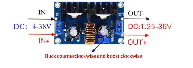 Xl4016 pwm einstellbar 4-36V bis 1,25-36V Step-Down-Board-Modul max 8a 200W DC-DC Step-Down-Buck-Wandler-Netzteil – Detail 1