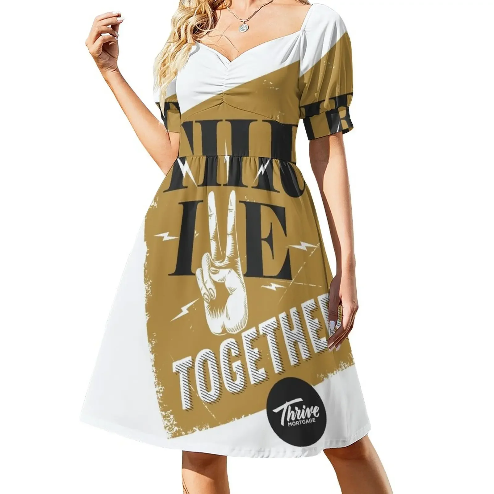 

Thrive Together Short-Sleeved Dress Party dresses for women Bride dresses