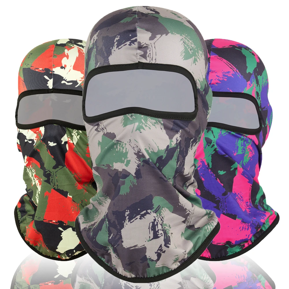 Motorcycle Balaclava For Mens Ski Mask Cycling Hood Caps Camouflage Breathable Hiking Scarf Full Face Cover Helmet Beanies